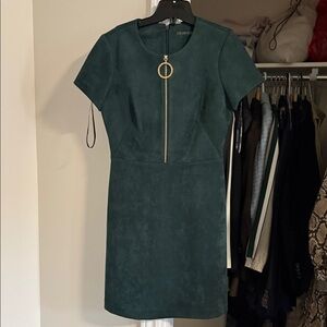 Calvin Klein Dark Green Velvet Mini Dress